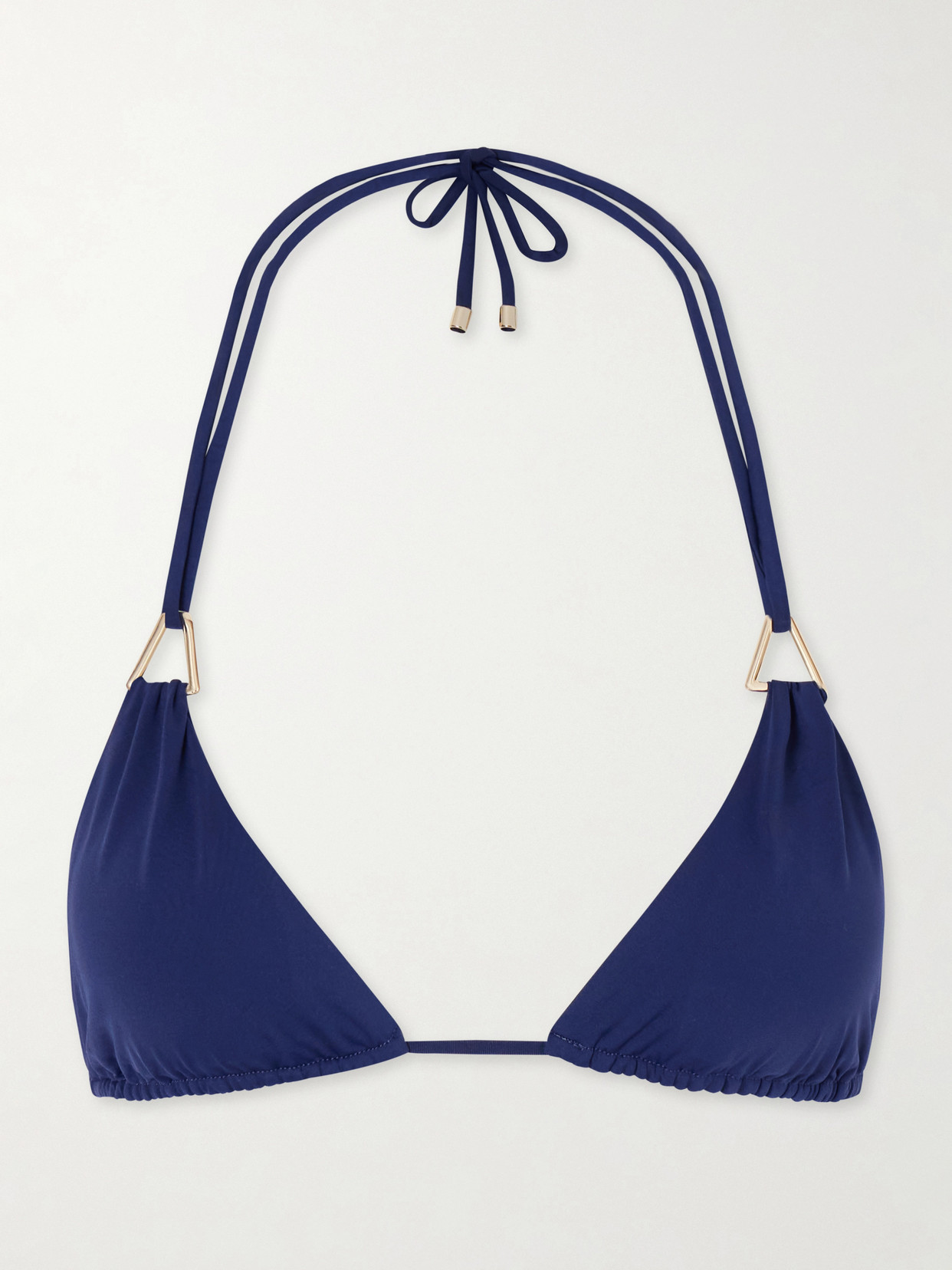 Away That Day Gili Embellished Triangle Bikini Top In Blue