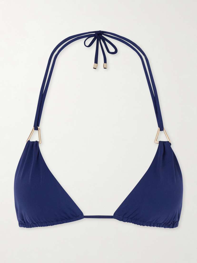 Away That Day Gili Embellished Triangle Bikini Top