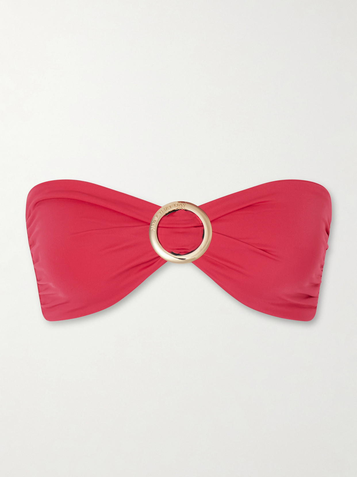 Away That Day Cayman Island Embellished Bikini Top In Red
