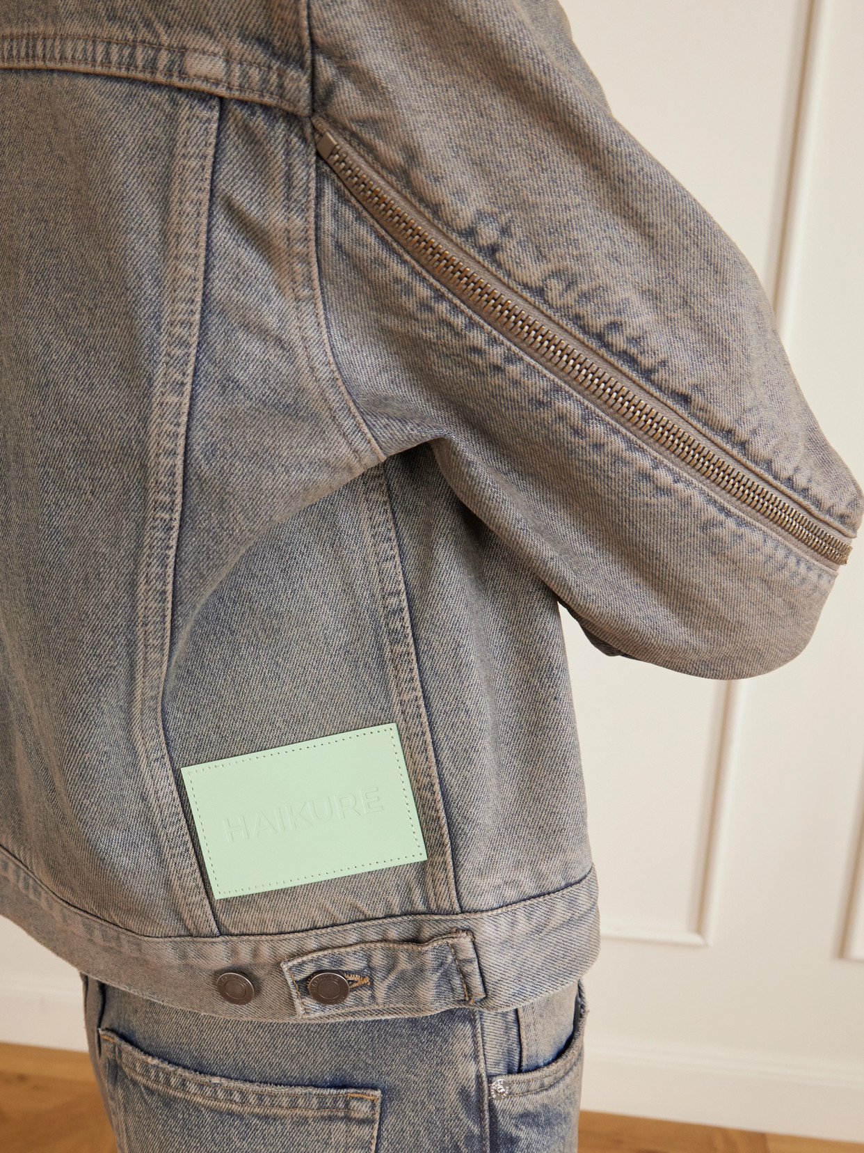 Medea Ziggy Zip-Detailed Denim Jacket