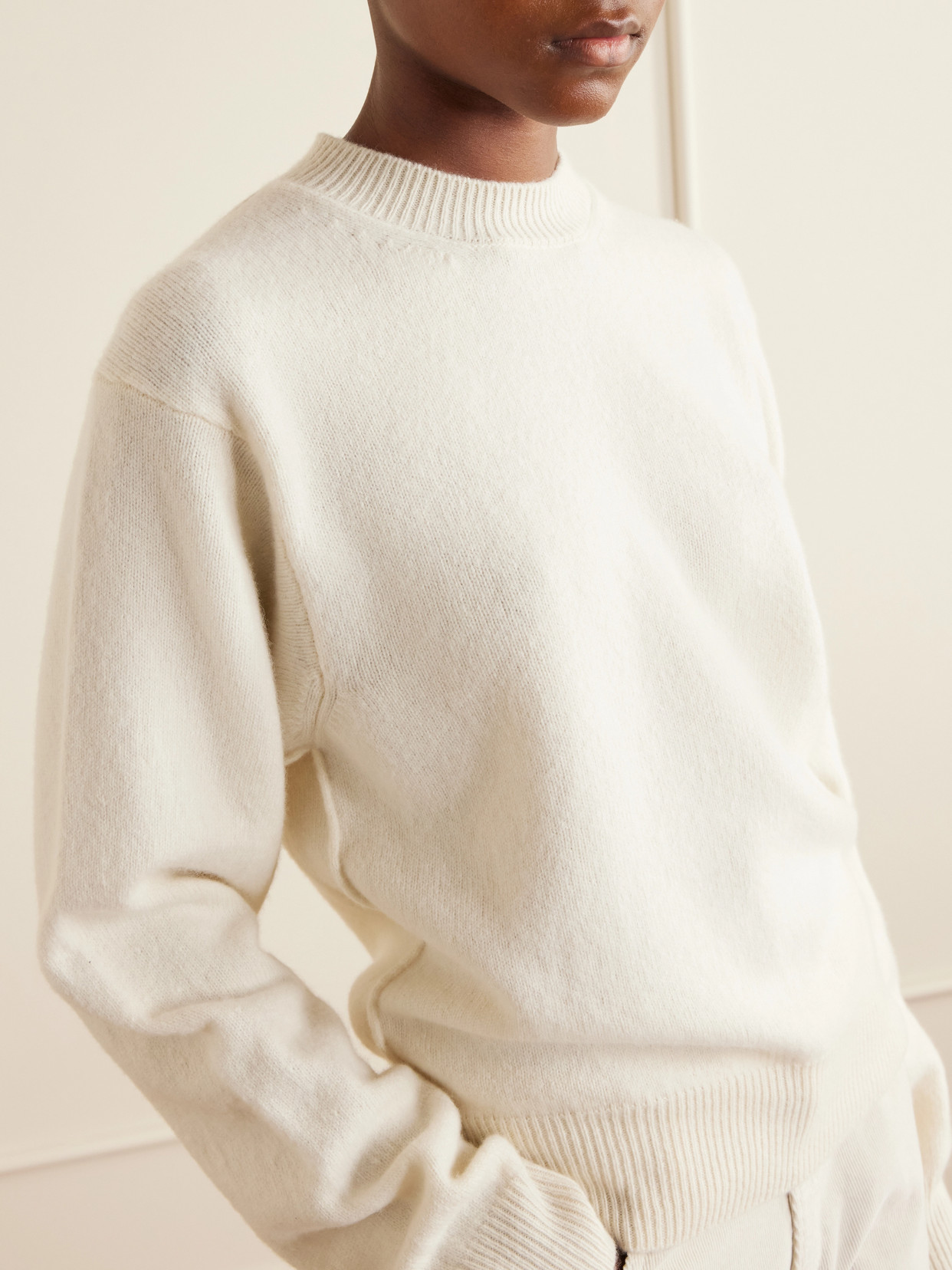 Rose Wool And Cashmere-Blend Sweater