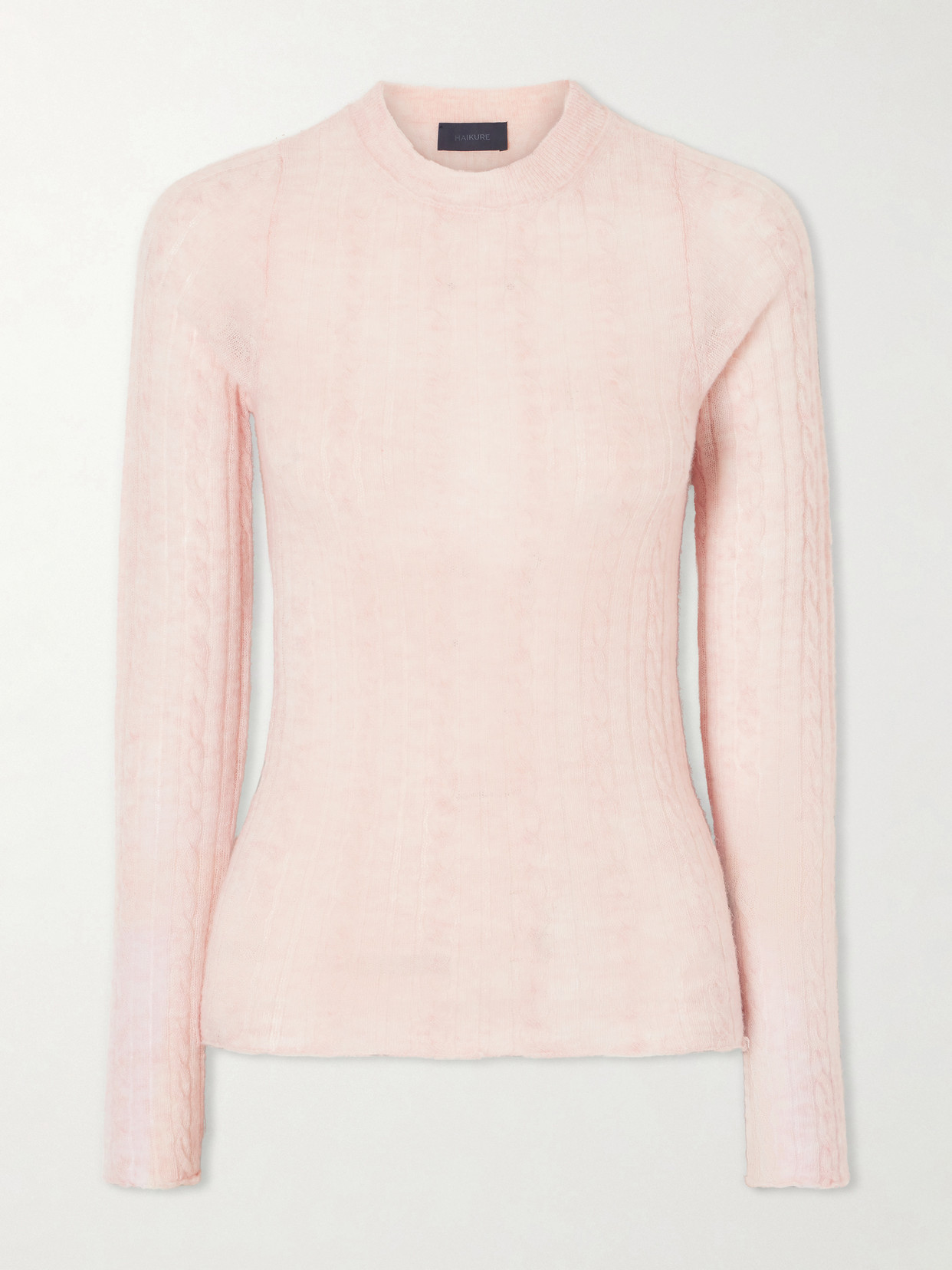 Haikure Sey Cable-knit Alpaca-blend Sweater In Pink