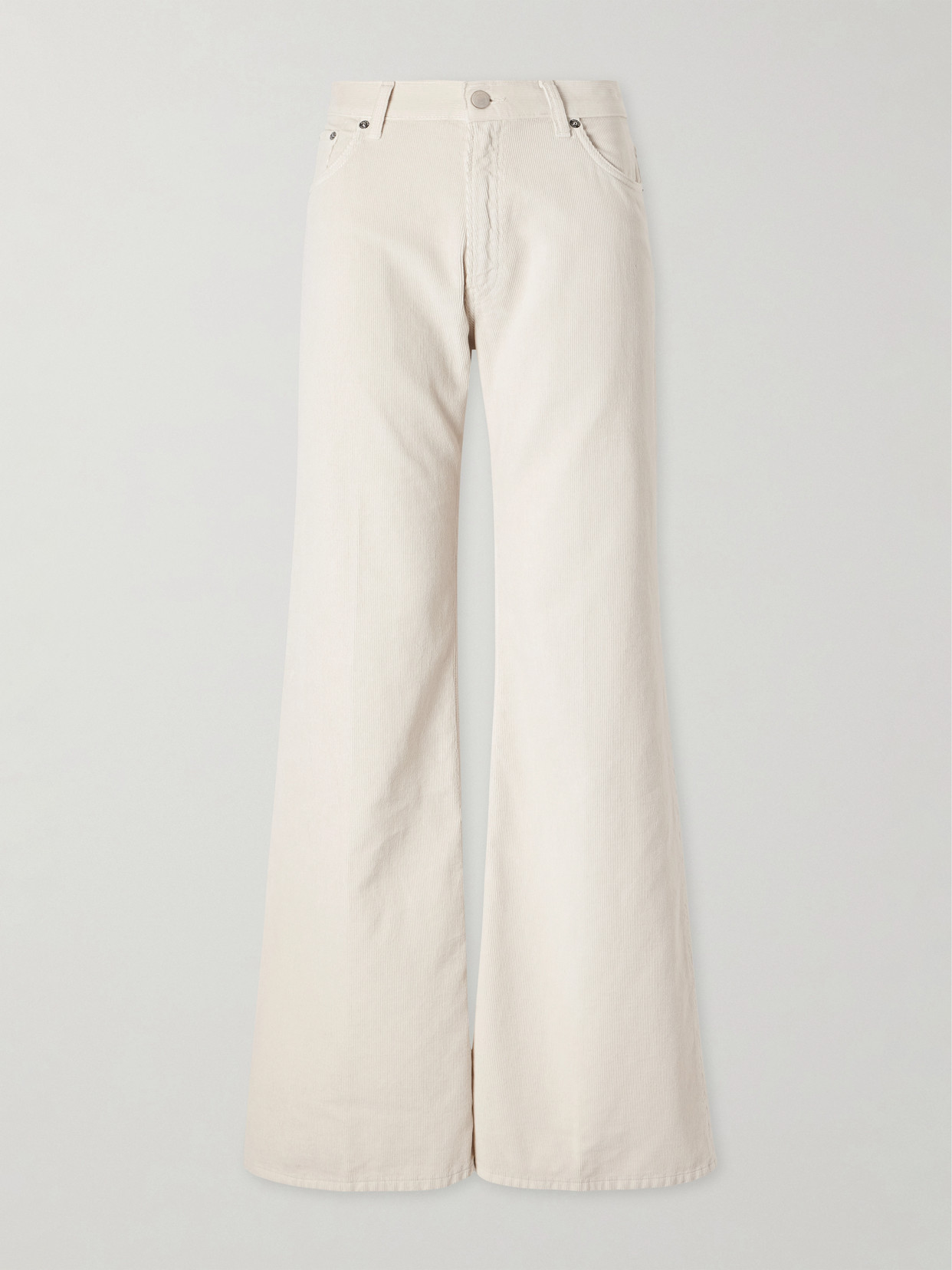 Haikure - Clara Cotton-courduroy Wide-leg Pants - White