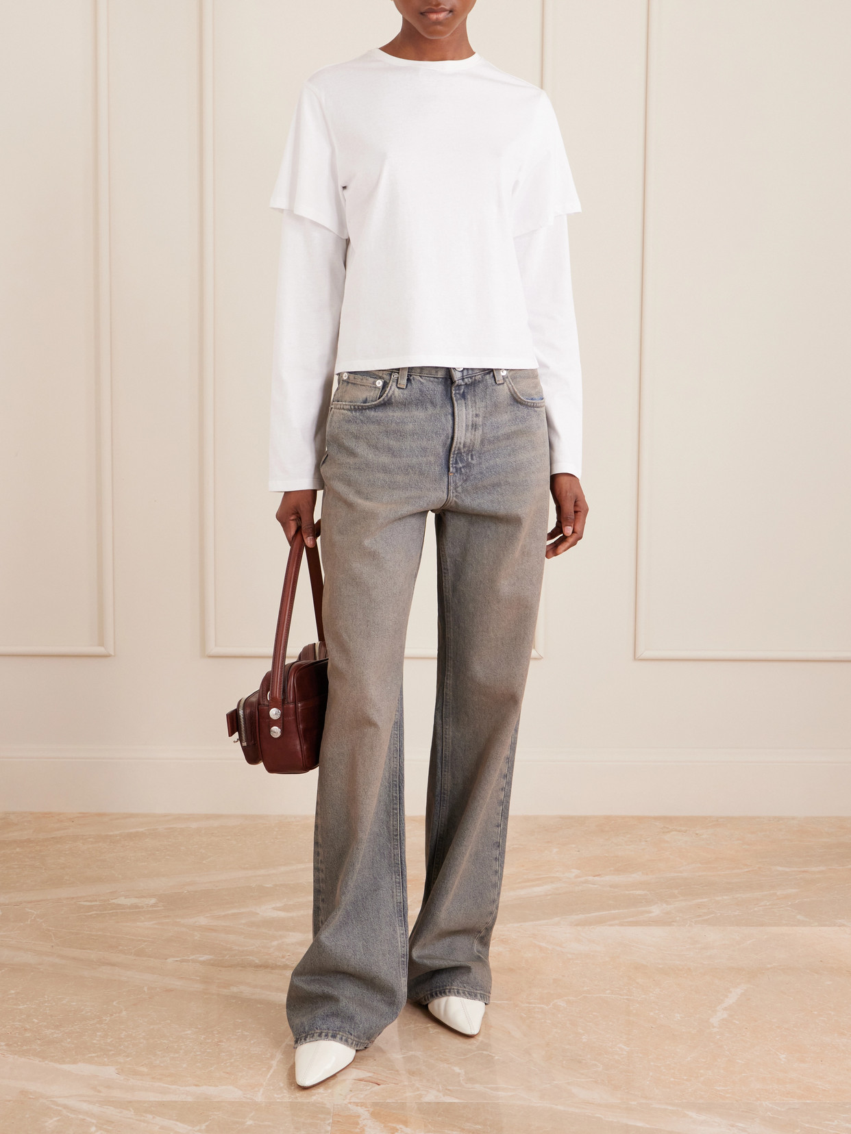 Korea Mid-Rise Flared Jeans