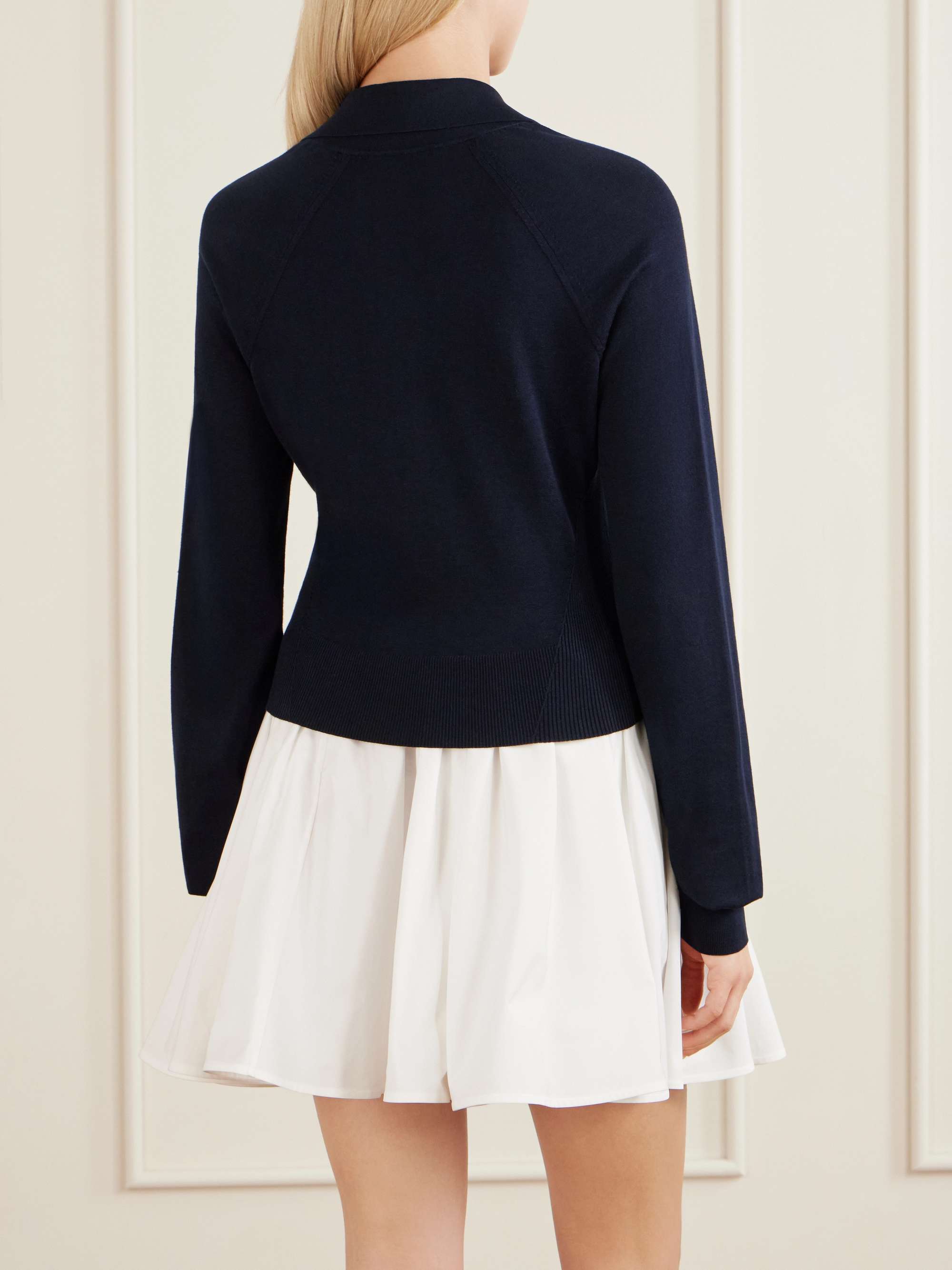 GIVENCHY Logo-embroidered cotton and silk-blend polo sweater | NET