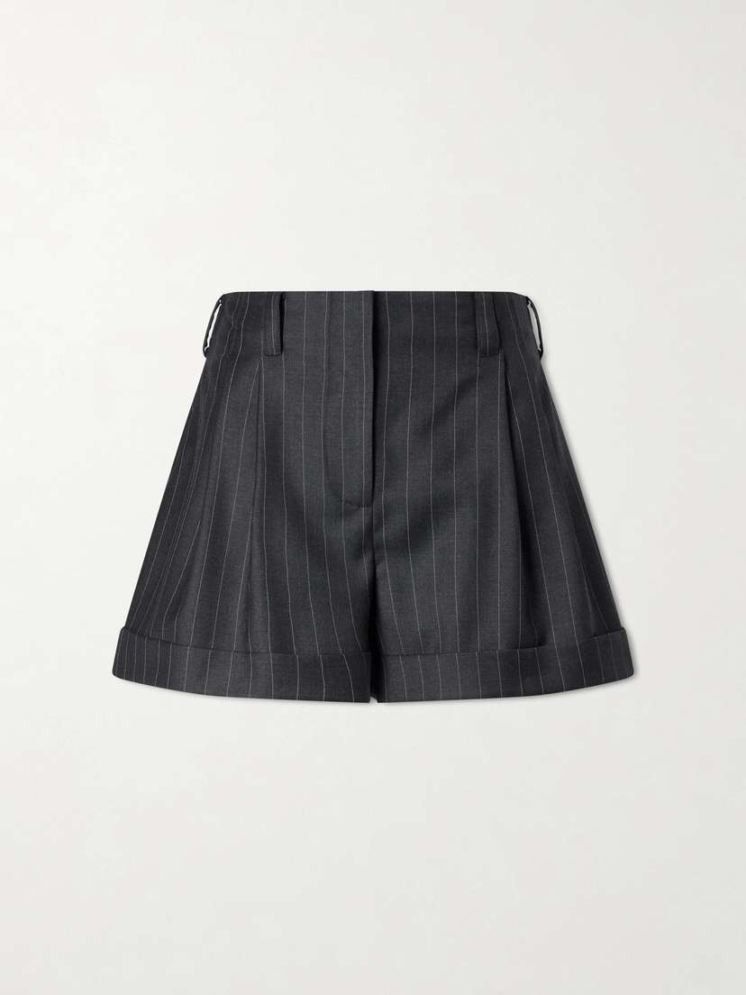 Givenchy Striped Double-pleated Wool Shorts | Thumbnail 5 Givenchy Striped Double-pleated Wool Shorts | Thumbnail 5