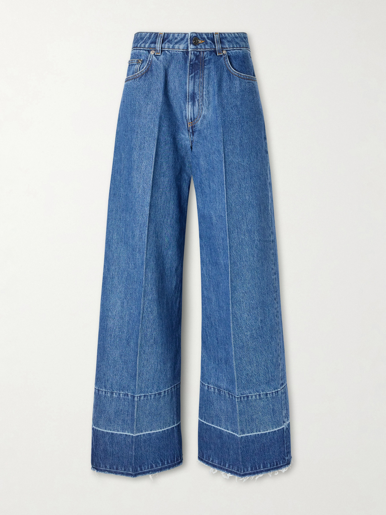 Givenchy Mid-rise Wide-leg Jeans In Blue