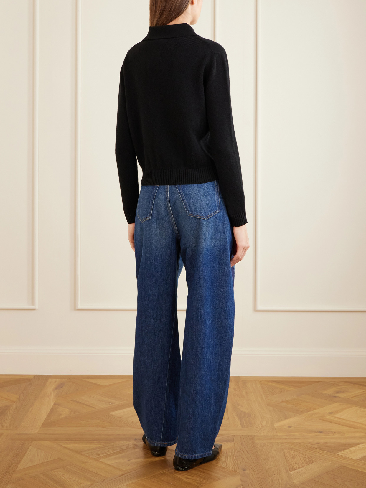 Logo-Embroidered Wool And Cashmere-Blend Polo Sweater