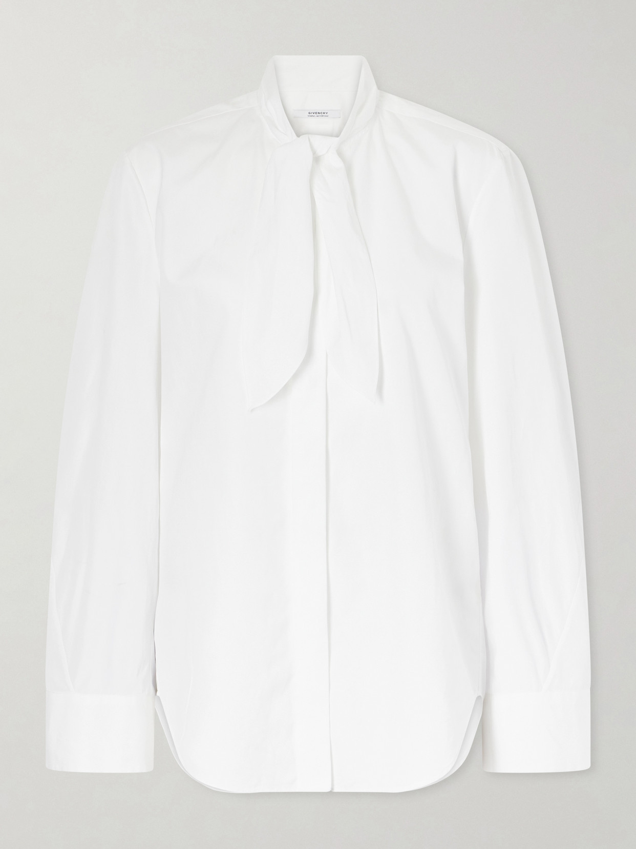 Givenchy Tie-detailed Cotton Shirt In White