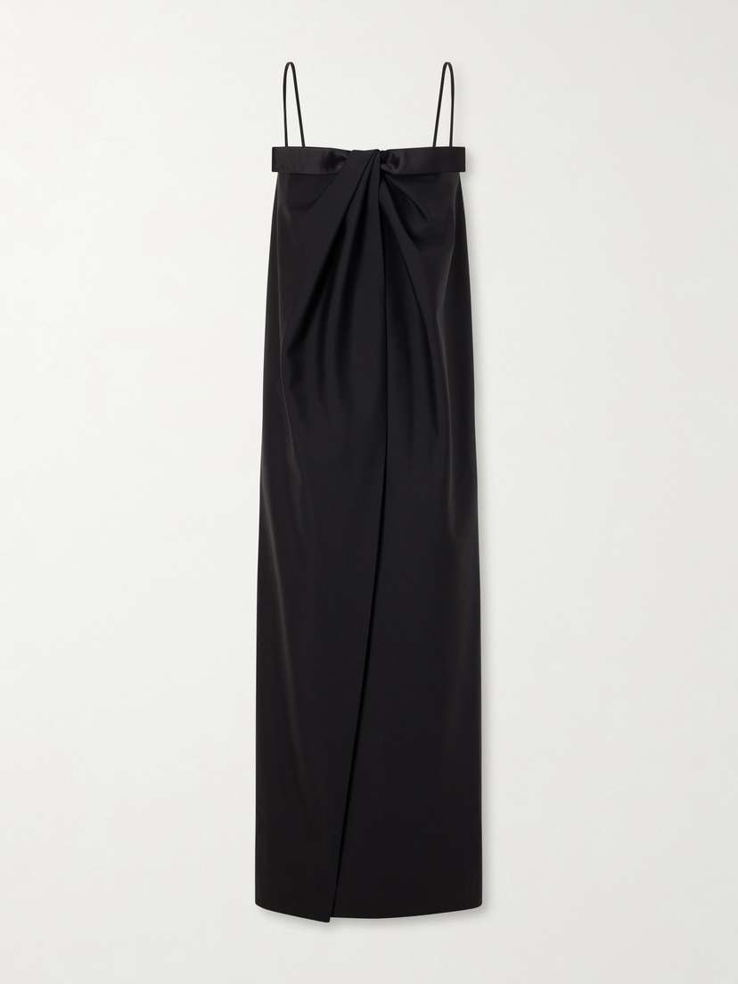 Givenchy Bow-detailed Wool And Mohair-blend Maxi Dress