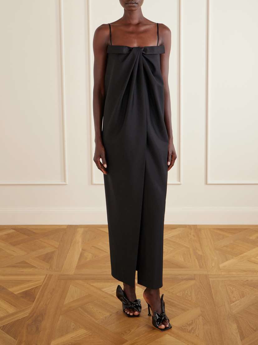Givenchy Bow-detailed Wool And Mohair-blend Maxi Dress | Thumbnail 2 Givenchy Bow-detailed Wool And Mohair-blend Maxi Dress | Thumbnail 2