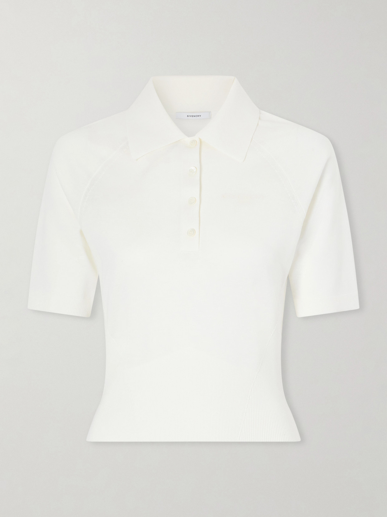 Cropped Cotton-Blend Polo
