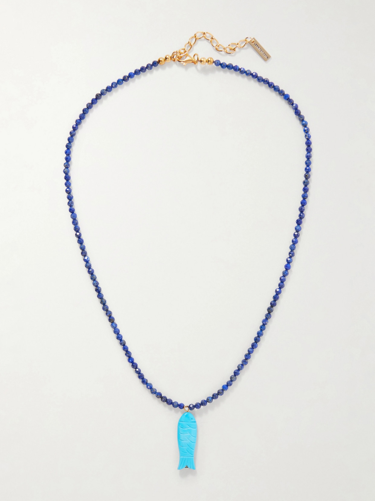 Jennifer Behr Elva Bead-embellished Pendant Necklace In Blue