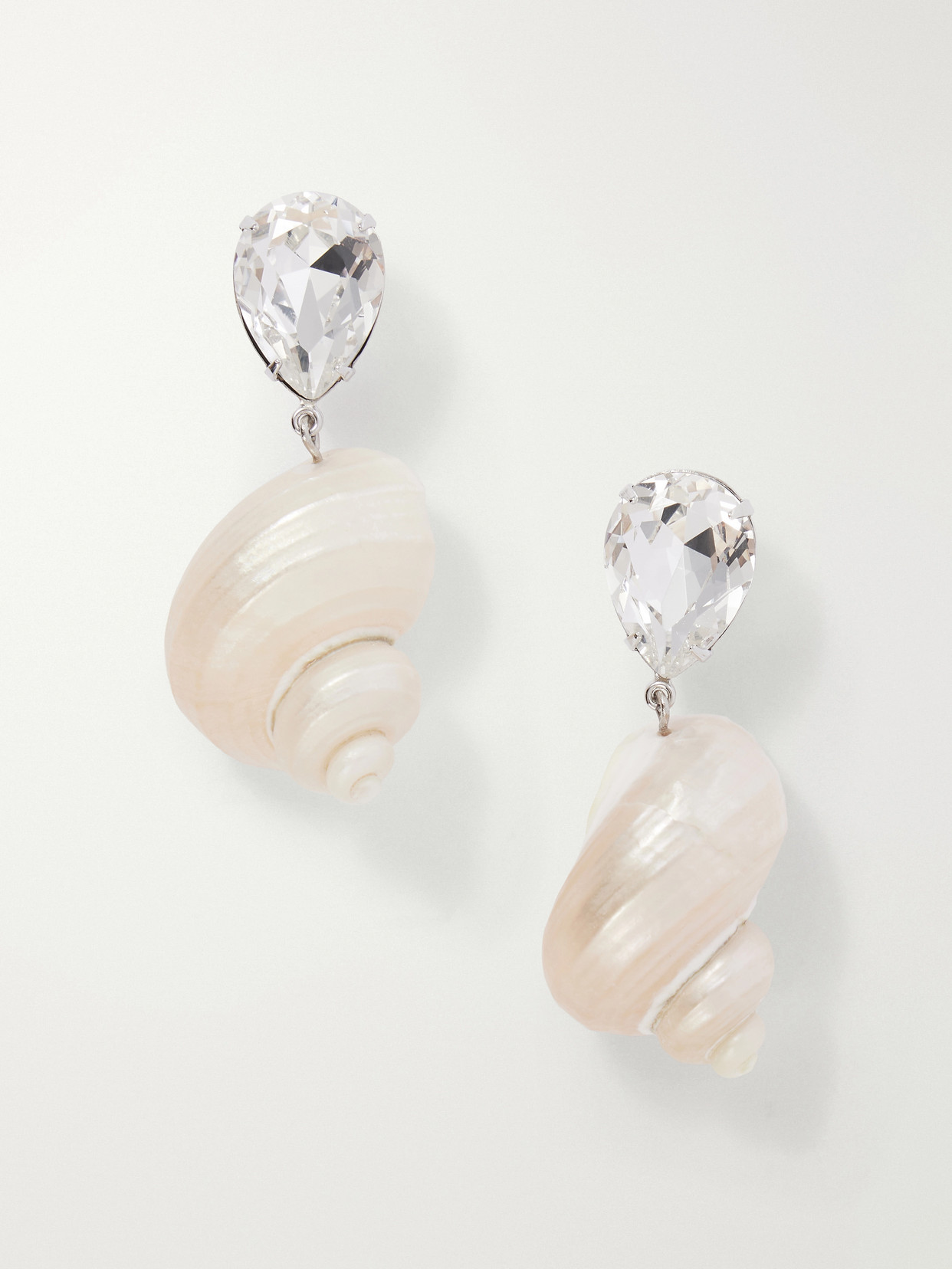 Jennifer Behr Lucius Crystal-embellished Shell Earrings In Neutral