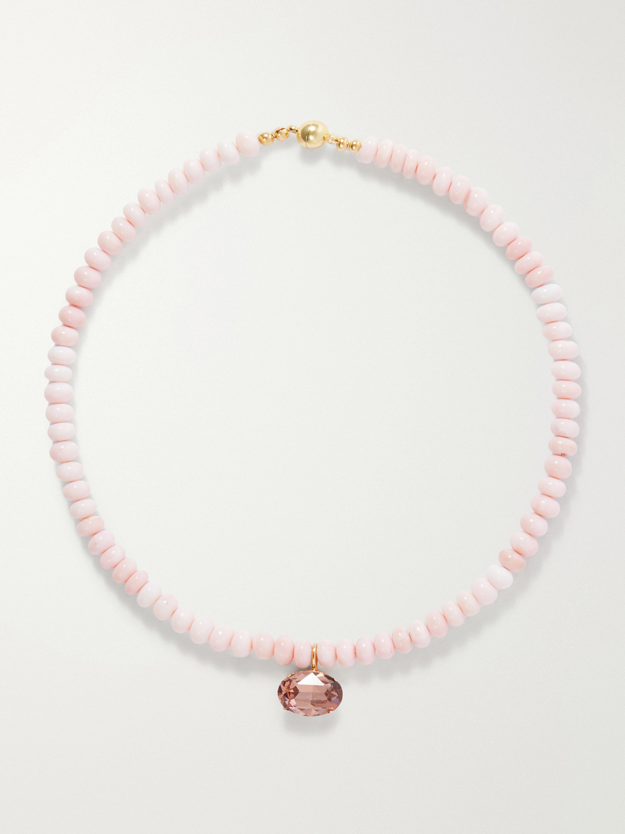 Jennifer Behr Sidonie Gold-tone Quartz Necklace In Pink