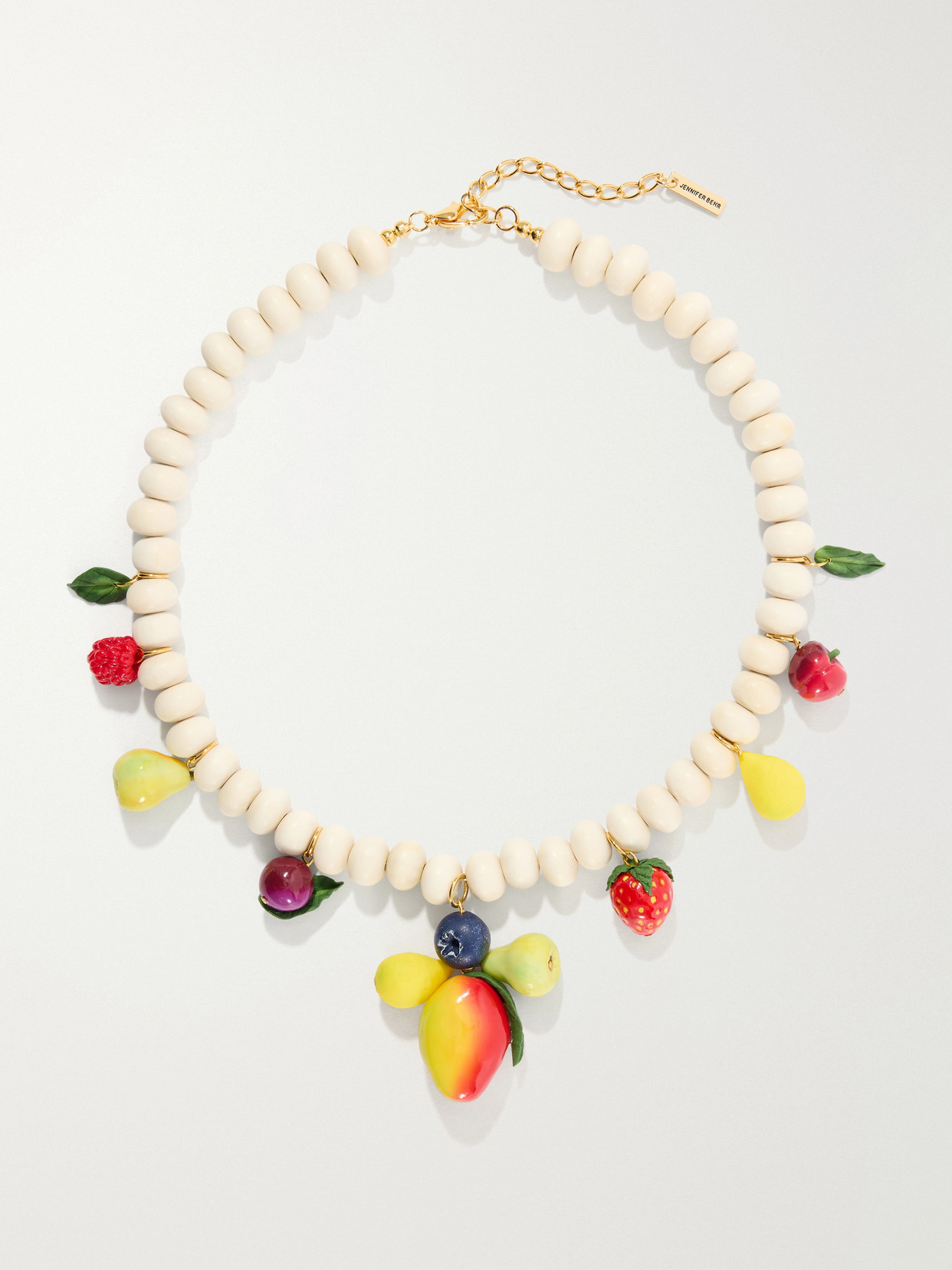 Jennifer Behr Fruita Beads, Resin And Gold-tone Necklace In Multi