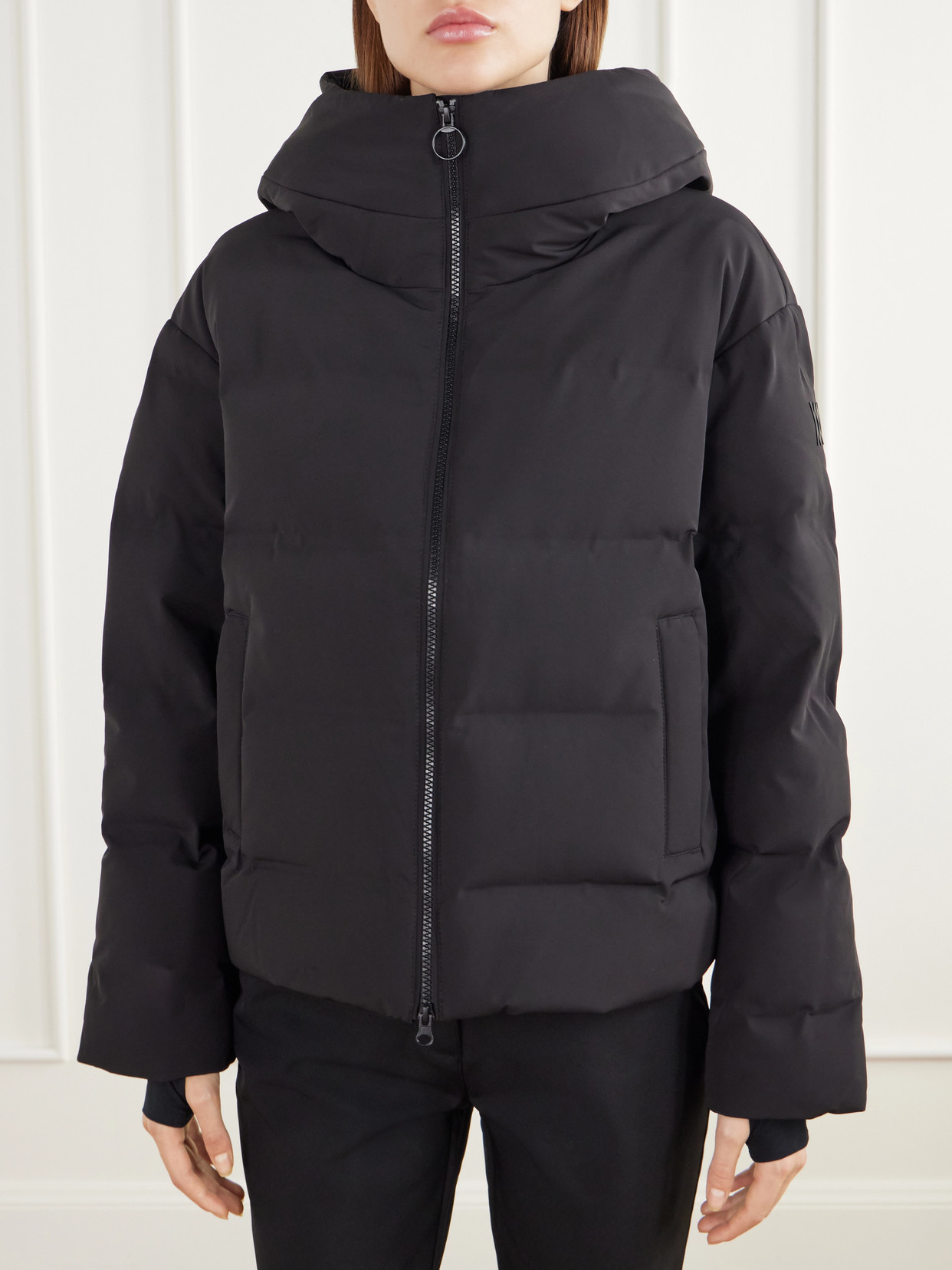 Aurora Hooded Quilted Shell Down Ski Jacket