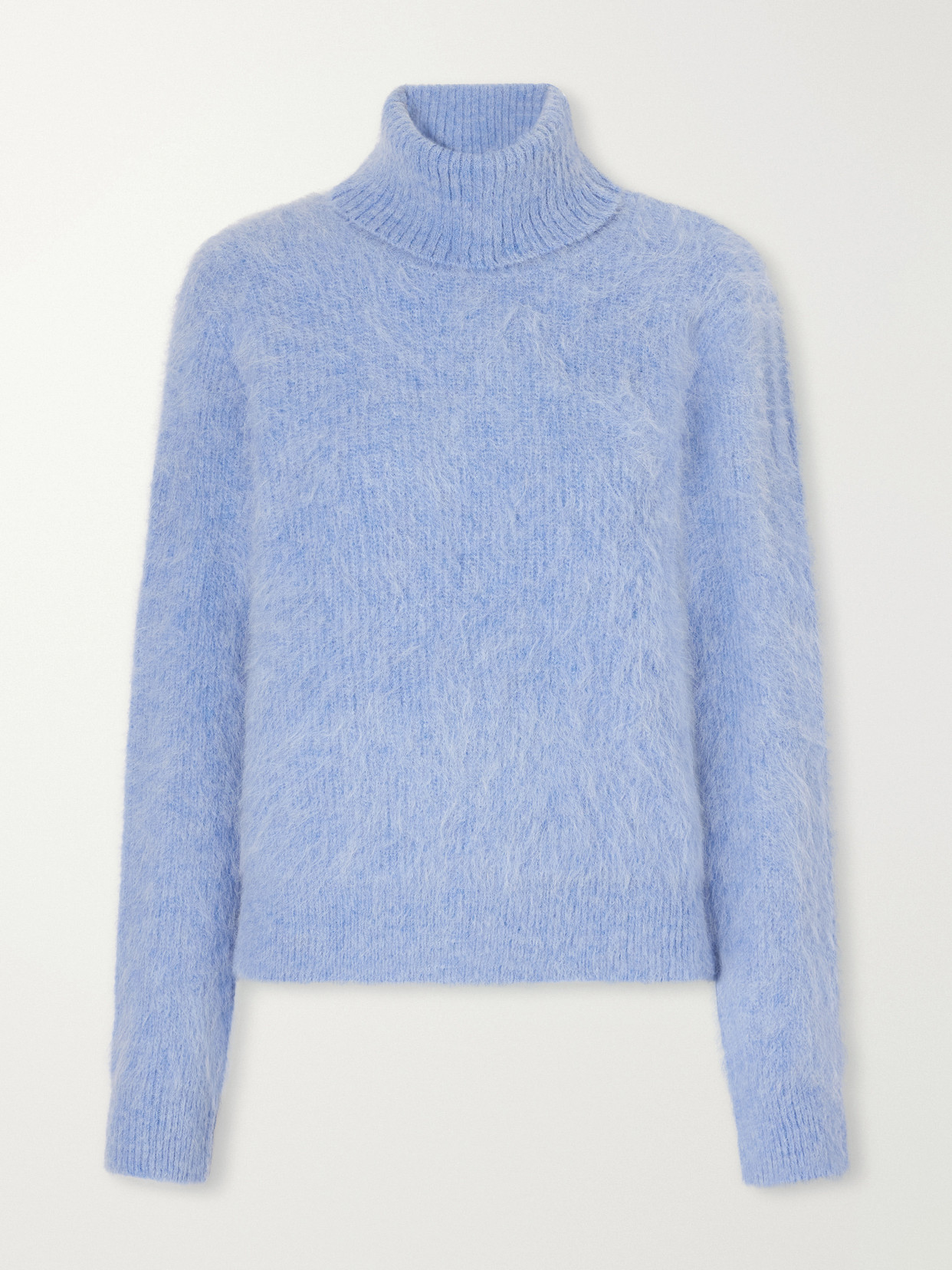 We Norwegians Myrull Brushed Alpaca-blend Sweater In Blue