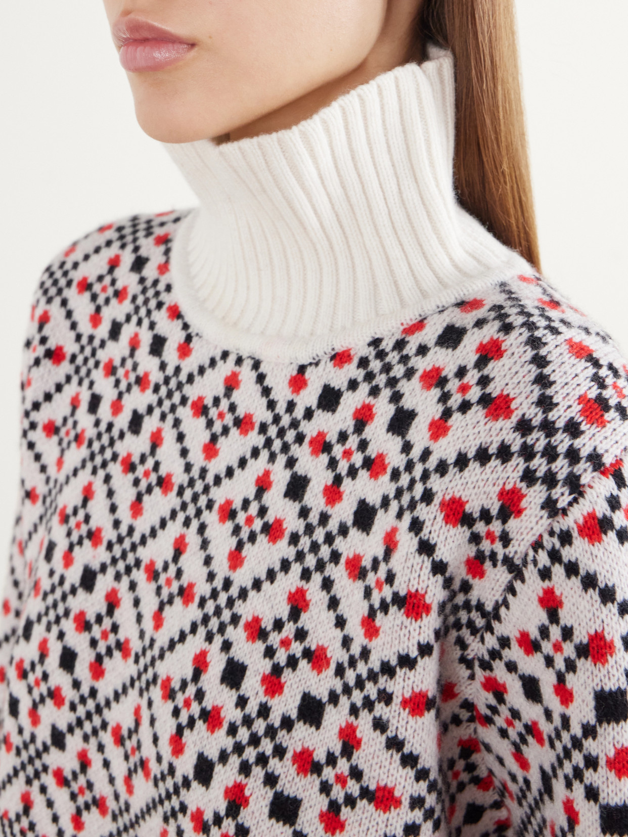 Telemark Turtleneck Jacquard-Knit Merino Sweater