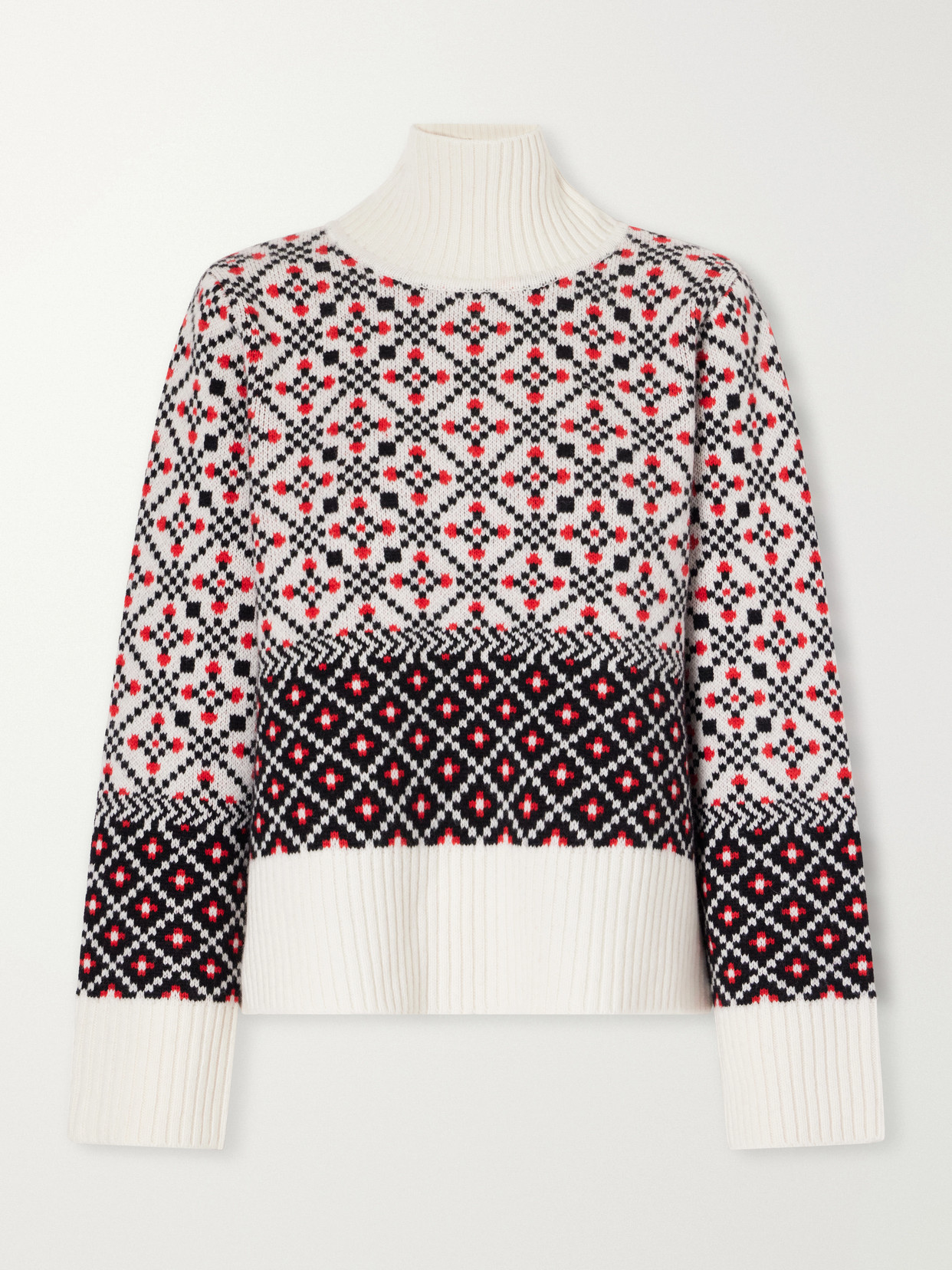We Norwegians Telemark Turtleneck Jacquard-knit Merino Wool Sweater In Multi