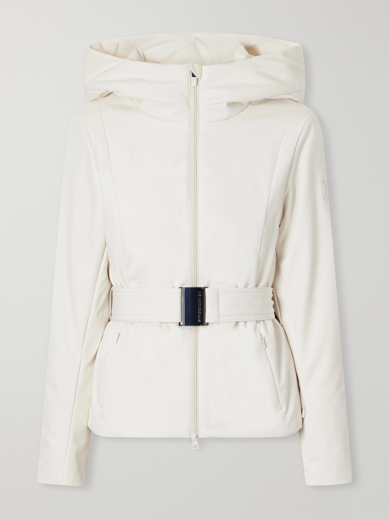 We Norwegians Tyin Belted Padded Stretch-shell Ski Jacket In White