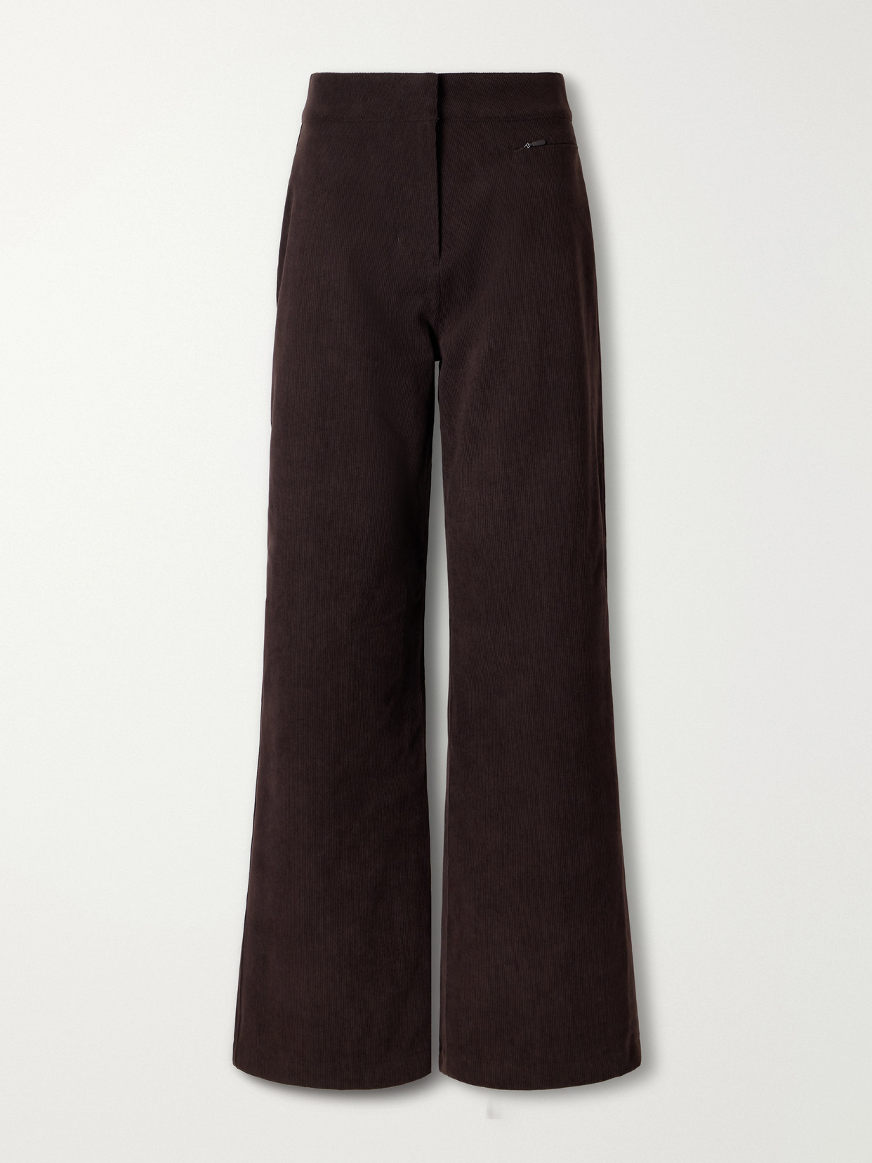 We Norwegians Britt Palazzo Stretch Corduroy Straight-leg Ski Pants In Brown