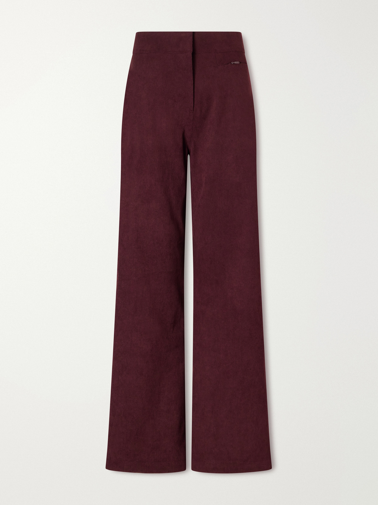 We Norwegians Britt Palazzo Stretch Corduroy Straight-leg Ski Pants In Burgundy