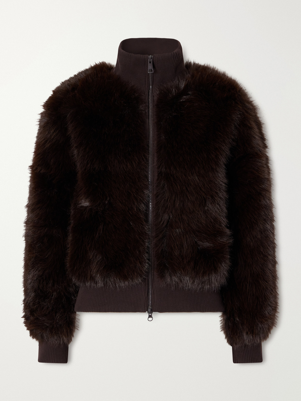 We Norwegians Dovre Rib-trimmed Plush Ski Jacket In Brown