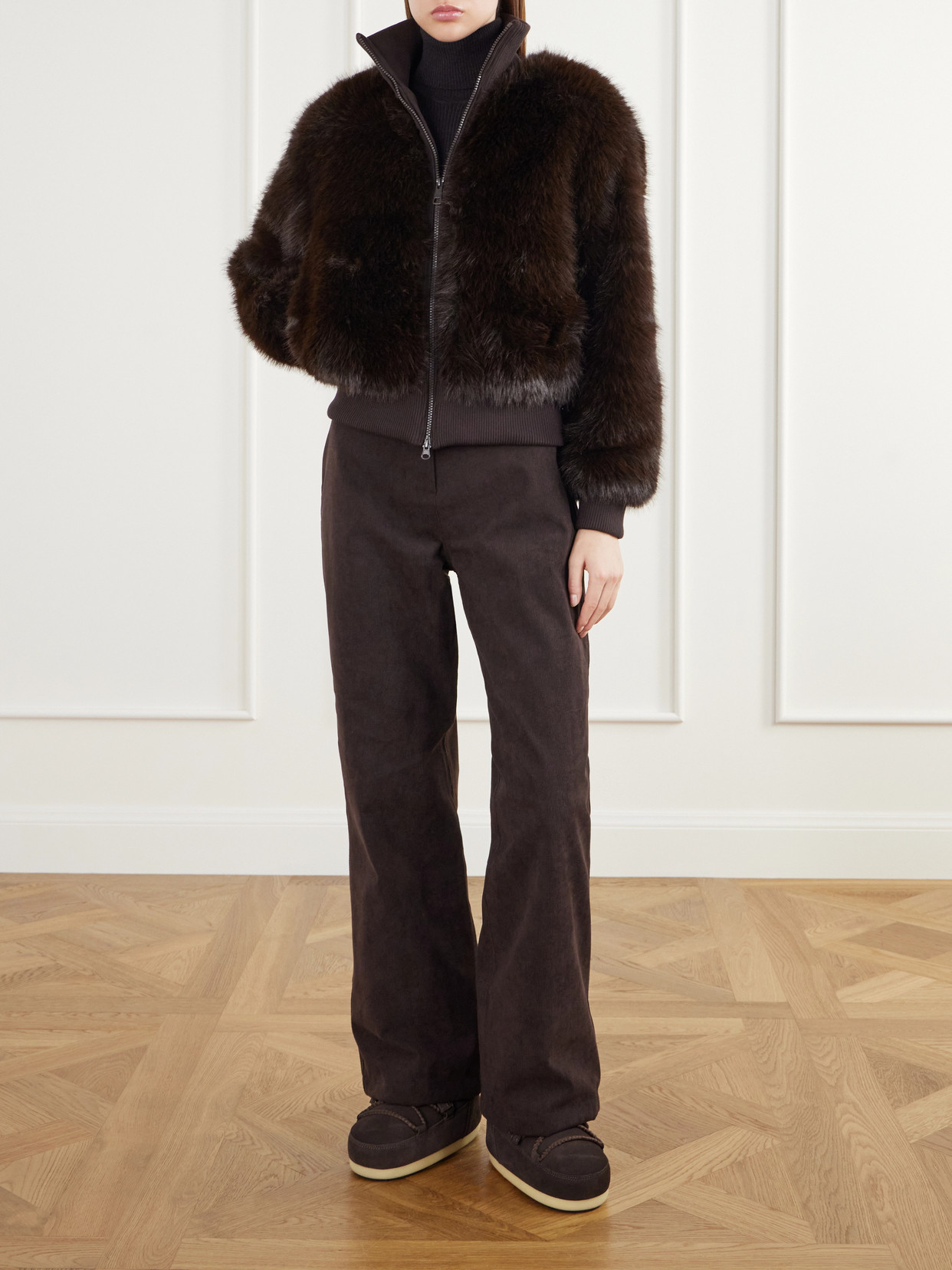 Dovre Rib-Trimmed Plush Ski Jacket