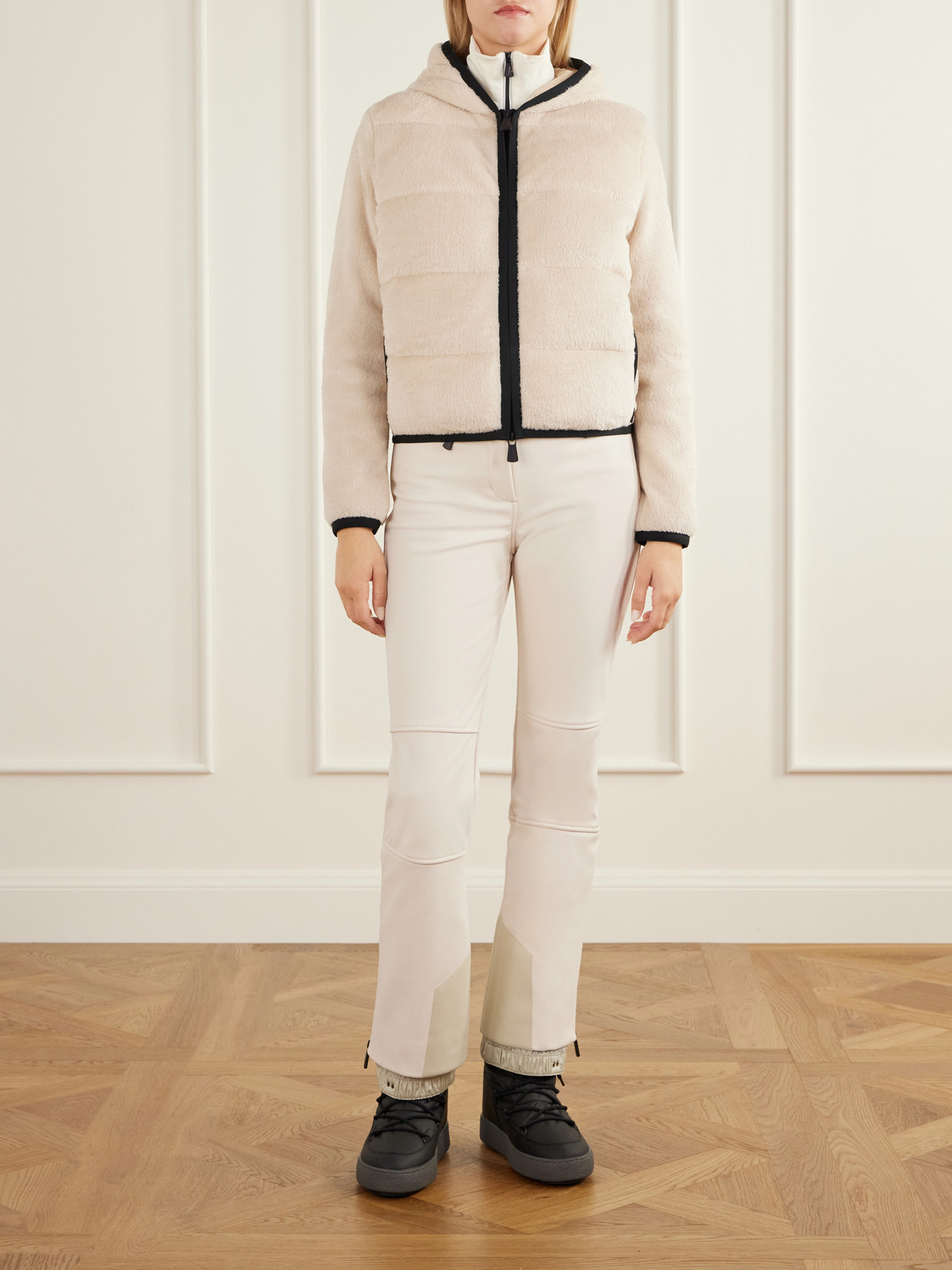 Grenoble - Hooded Quilted Padded Plush Down Ski Jacket