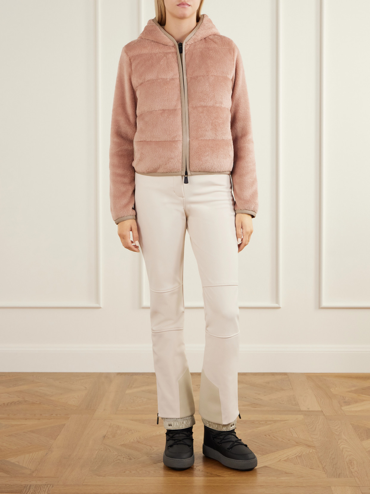 Grenoble - Hooded Quilted Padded Plush Down Ski Jacket