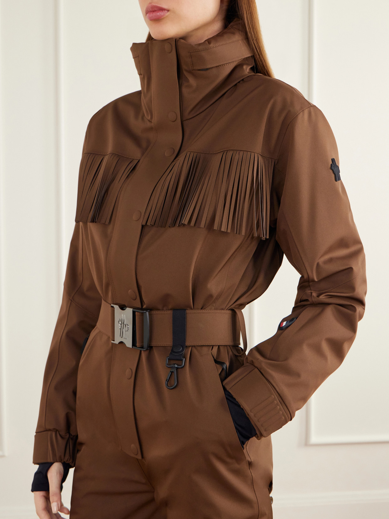 Grenoble - Fringe-Trimmed Belted Tech-Poplin Ski Jacket