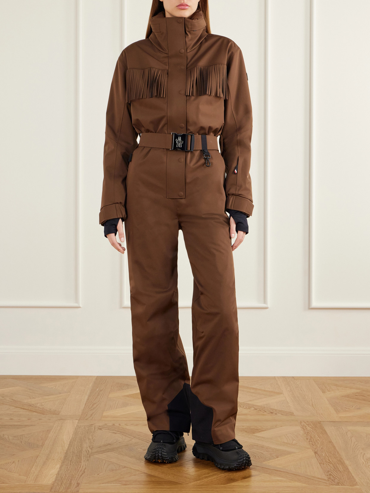 Grenoble - Fringe-Trimmed Belted Tech-Poplin Ski Jacket