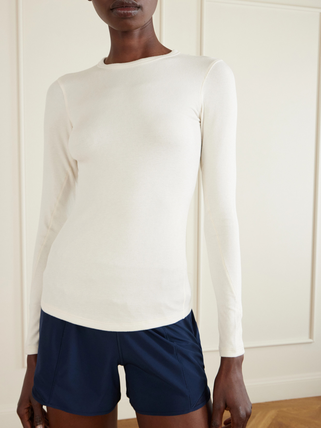 Hold Tight Ribbed Stretch Lenzing Modal-Jersey T-Shirt