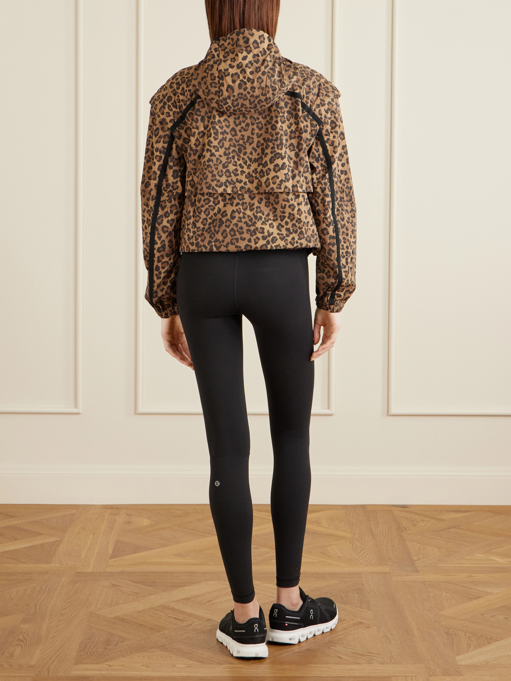 LULULEMON Hooded leopard-print shell jacket