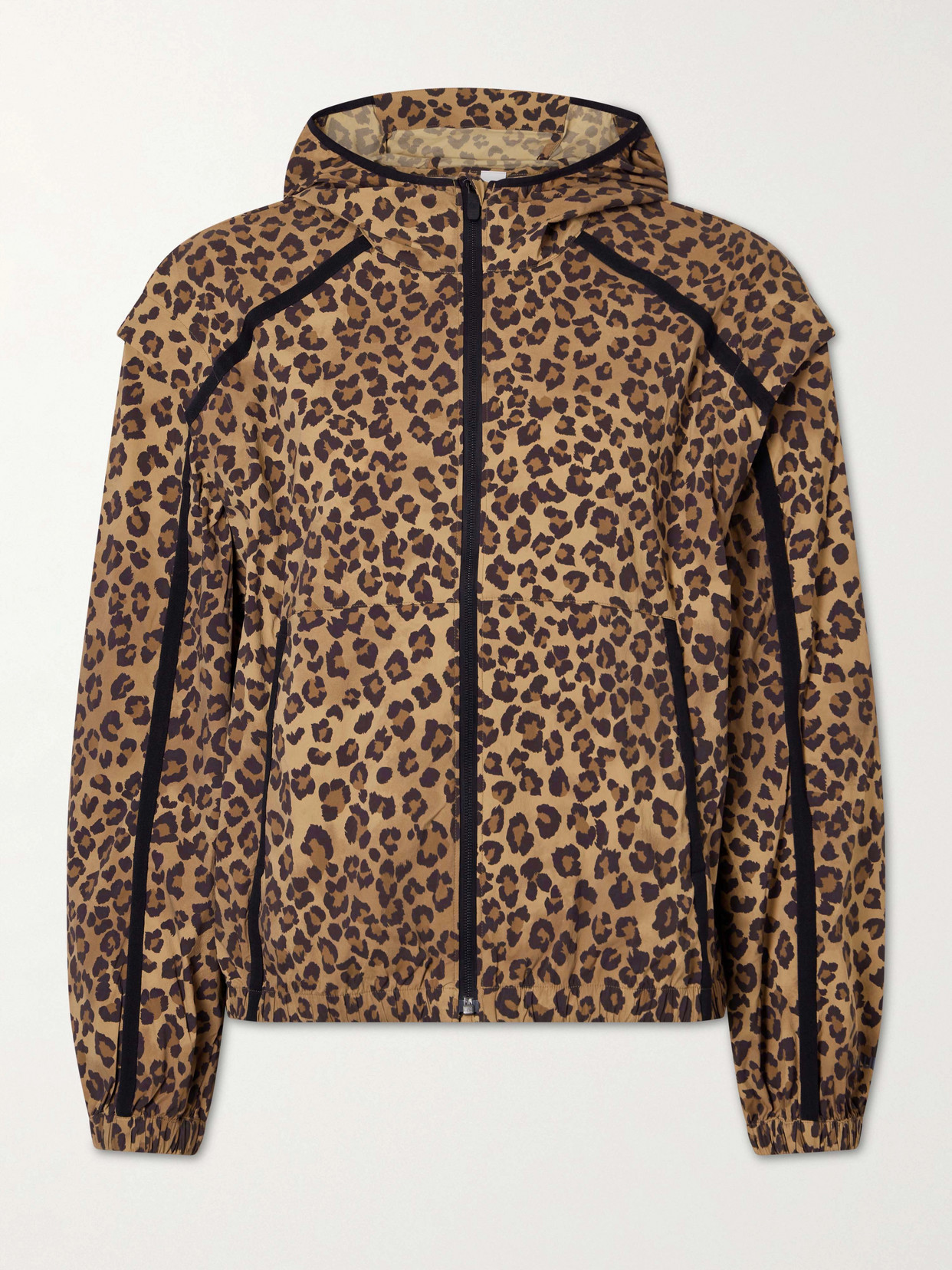 Hooded Leopard-Print Jacket