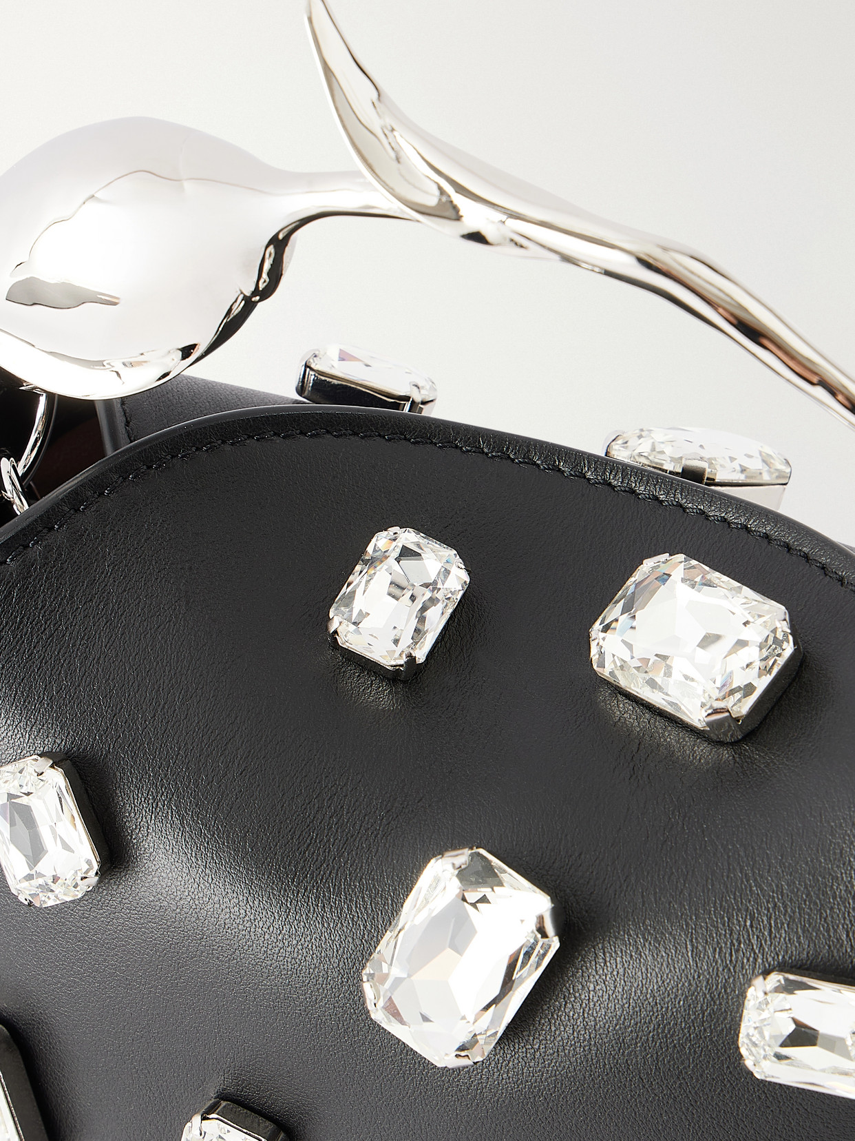 Erdem Bloom Mini Crystal-embellished Leather Clutch In Pattern