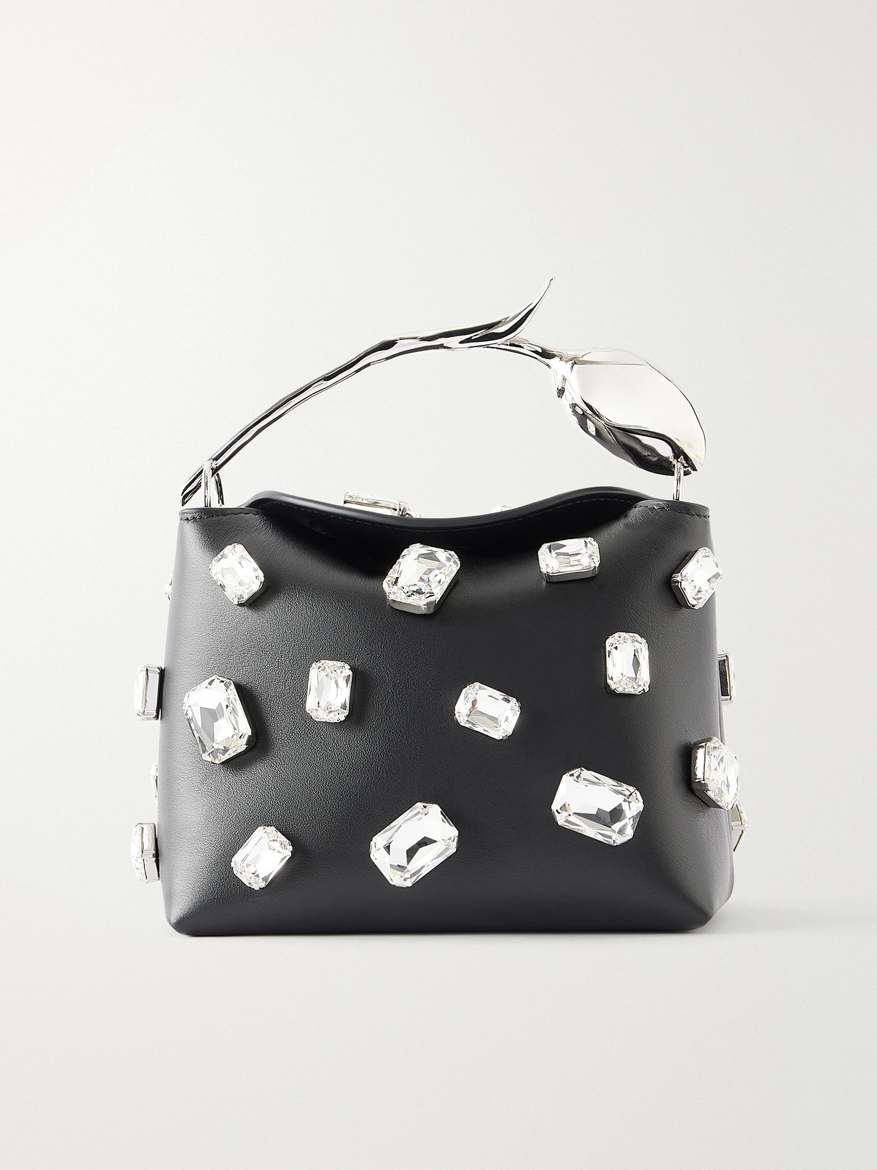 Erdem Bloom Mini Crystal-embellished Leather Clutch In Pattern
