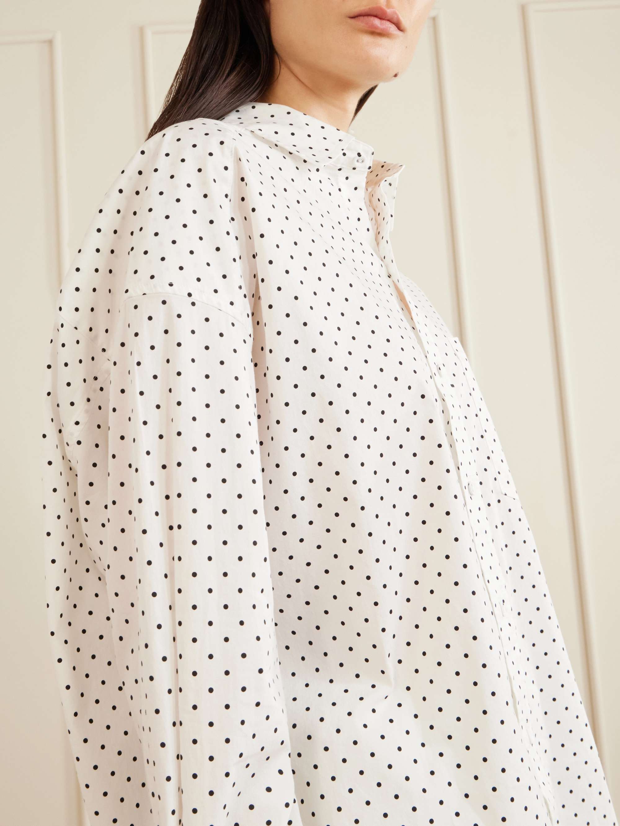 SKIMS Polka-dot cotton-blend poplin pajama set | NET-A-PORTER