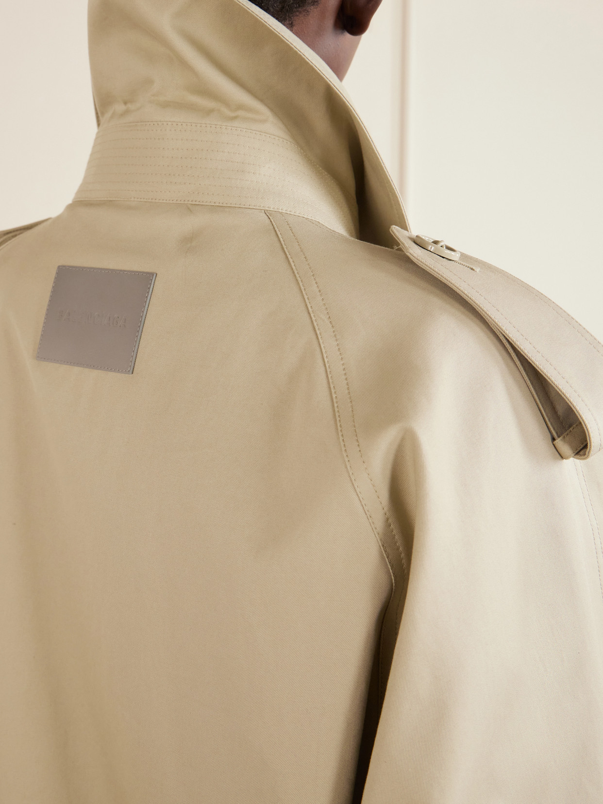 Double-Breasted Cotton-Gabardine Trench Coat