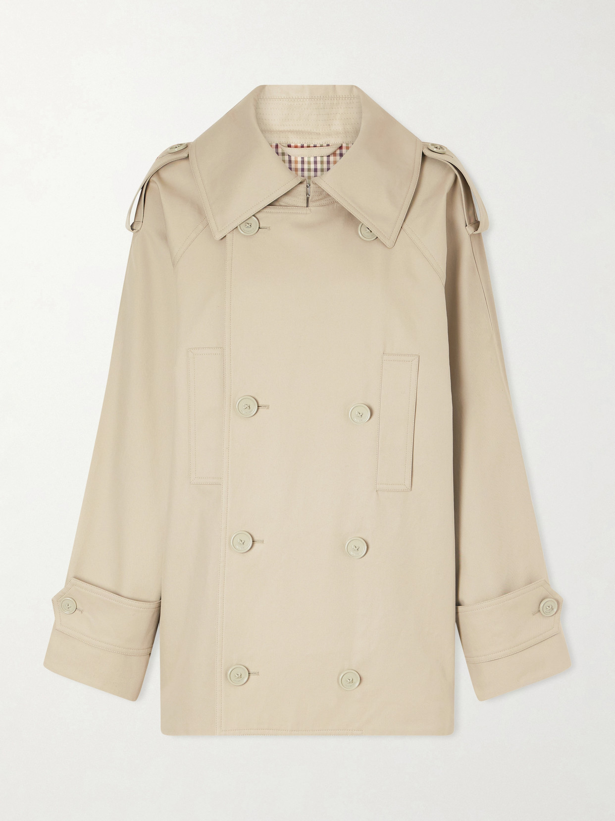 Double-Breasted Cotton-Gabardine Trench Coat