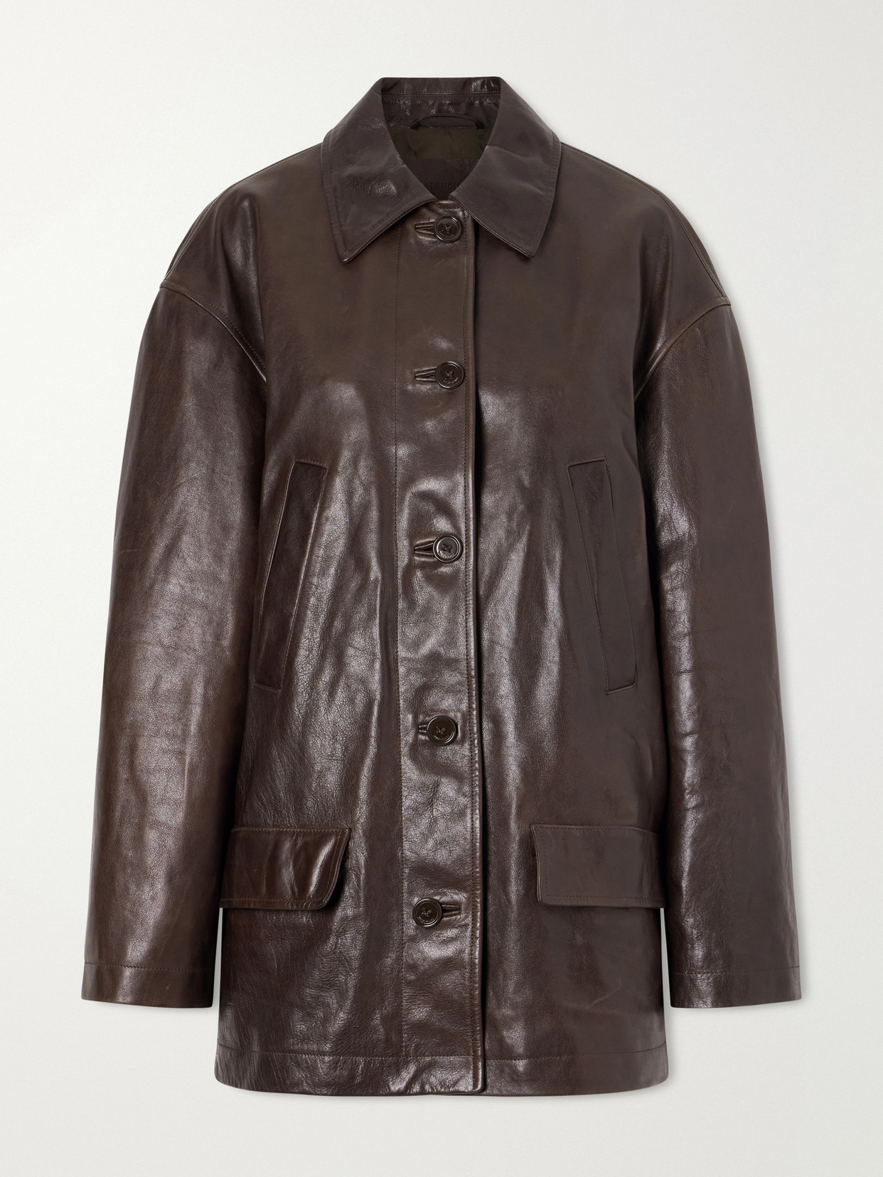 Balenciaga - Leather Jacket - Brown