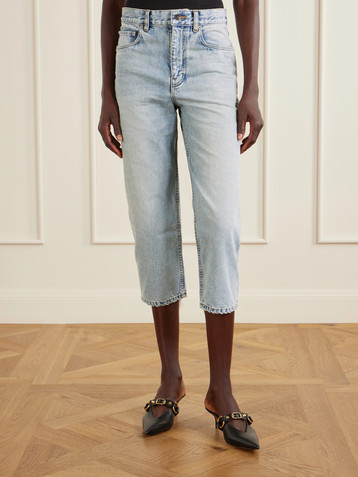 Balenciaga Jackie mid-rise straight-leg capri jeans
