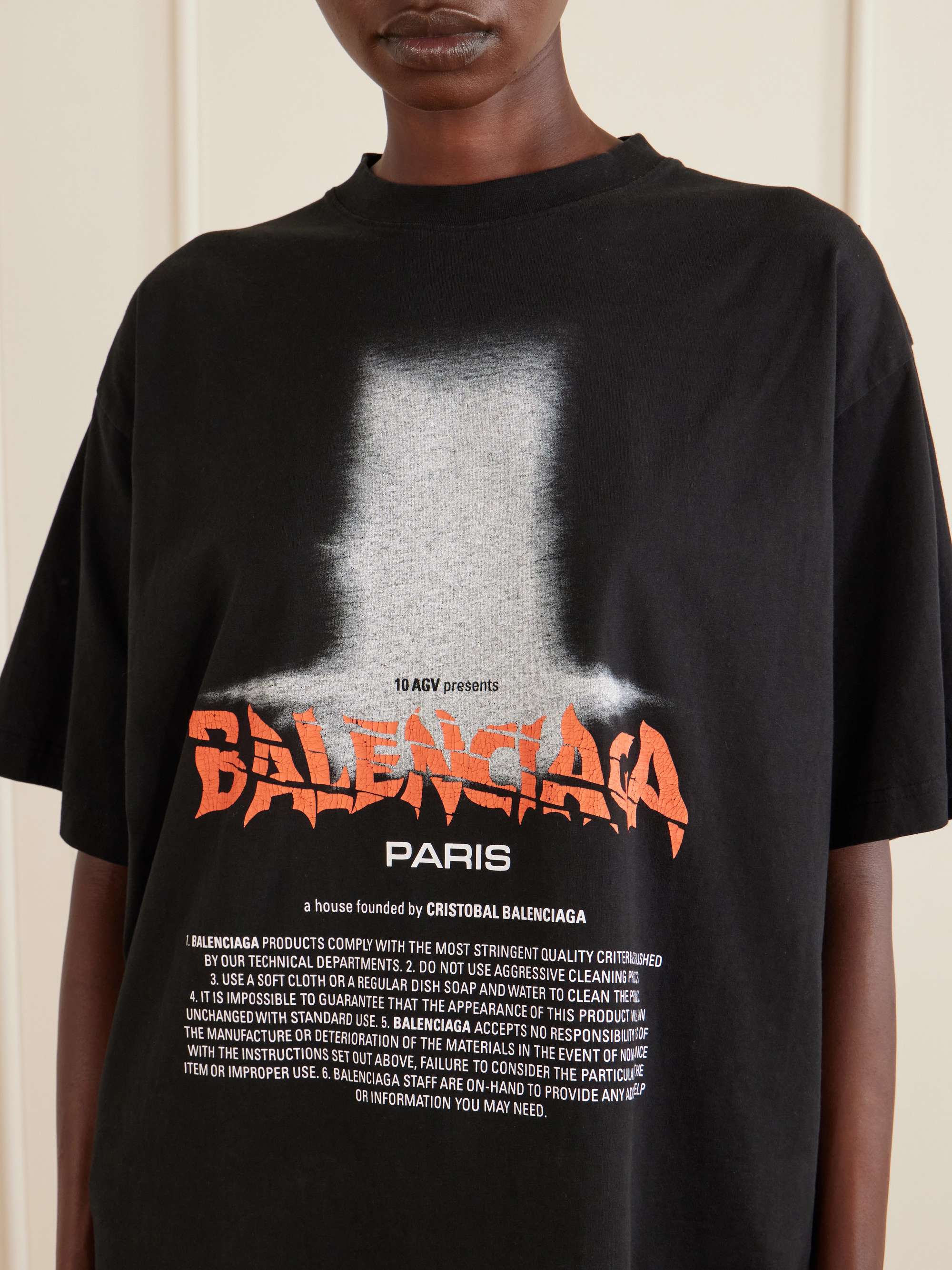 BALENCIAGA Printed cotton-blend T-shirt | NET-A-PORTER