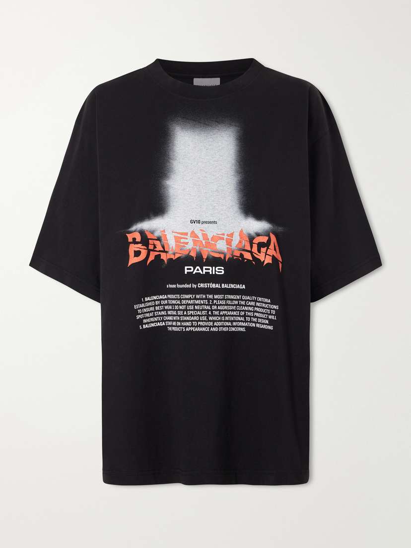 Balenciaga Printed Cotton-blend T-shirt