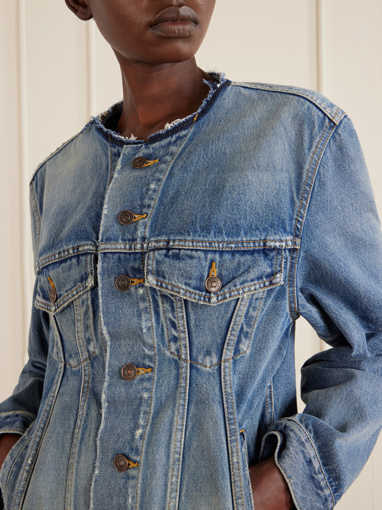 Distressed Denim Jacket