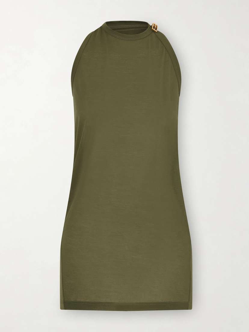 Balenciaga Cotton-blend Jersey Halterneck Top