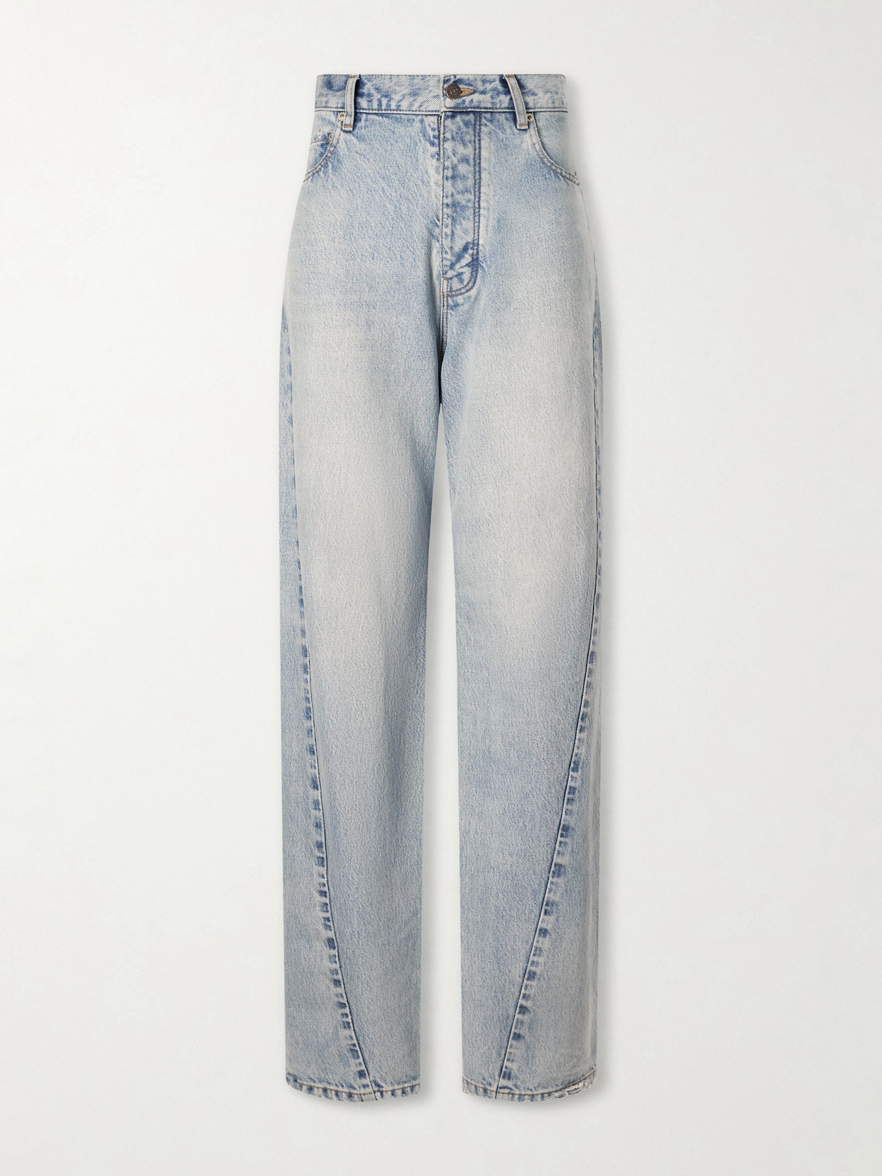 Twisted Seam Straight-Leg Jeans