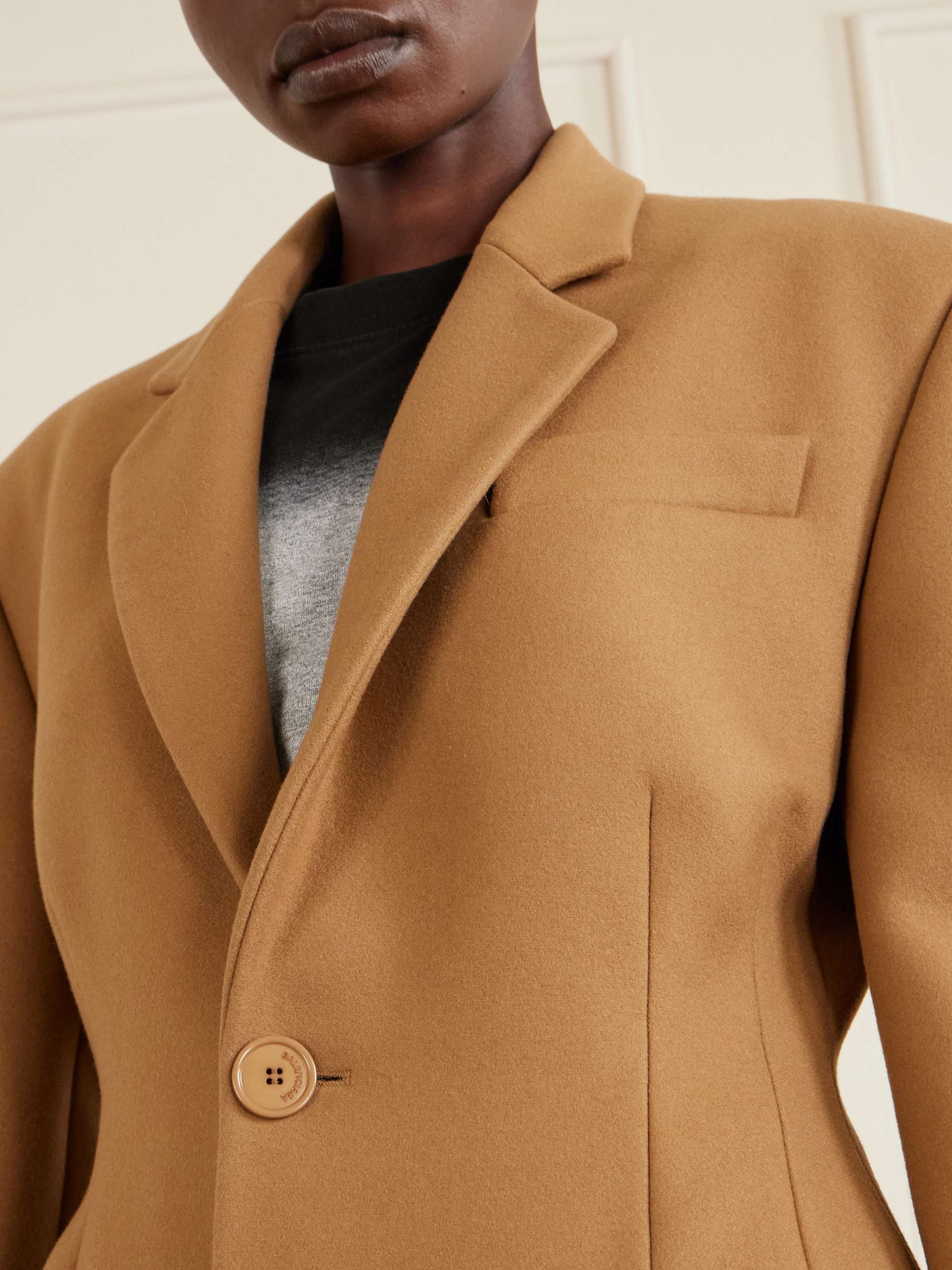 BALENCIAGA Wool and cashmere-blend long coat | NET-A-PORTER