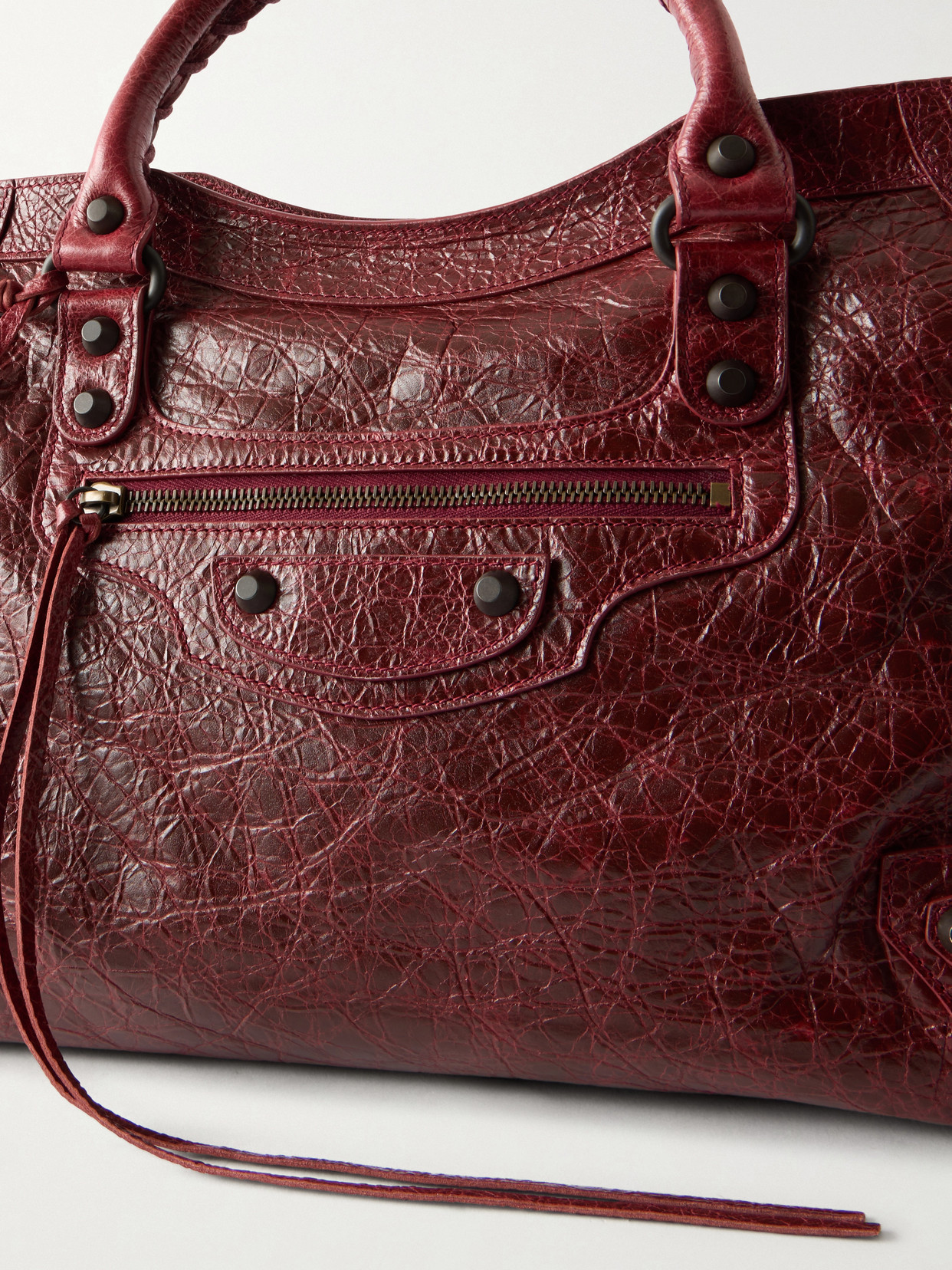 Le City Crinkled-Leather Shoulder Bag